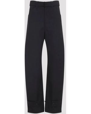 Lemaire Wool Blend Pants - Blue