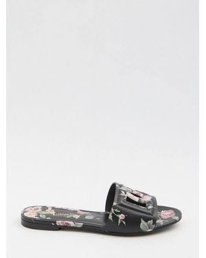 Dolce & Gabbana Dolce&Gabbana Floral Beachwear Slides - Pink
