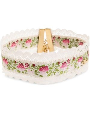 Chloé Folk Floral-Motif Necklace - White