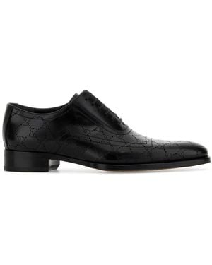 Gucci Lace Up Leather, L.S - Black