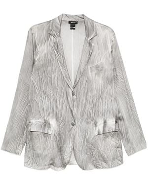 Avant Toi Silk Double-Breasted Jacket - White