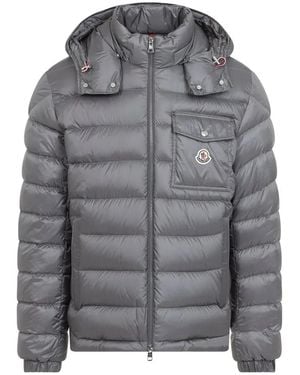 Moncler Verith Hooded Short Down Jacket - Grey