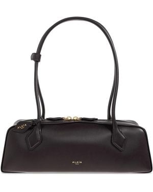 Alaïa Alaia Medium Le Teckel Leather Tote Bag - Black