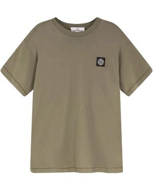 Stone Island Slim Fit T-Shirt With Compass Badge - Green