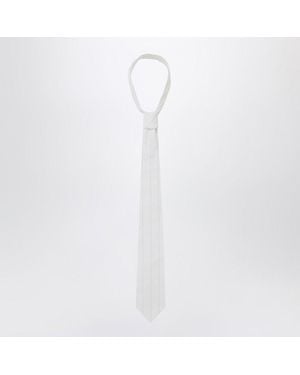 1989 STUDIO Striped Tie - White
