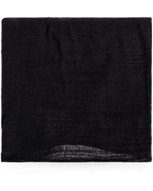 Rick Owens Wool Blend Textured Wrap - Black