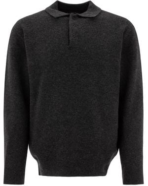 Beams Plus Wool Polo Shirt - Black