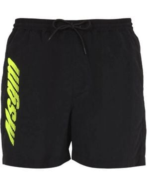 MSGM Logo Print Bermuda - Black