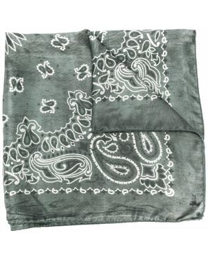 Golden Goose "Golden Foulard Paisley" Print Silk - Green