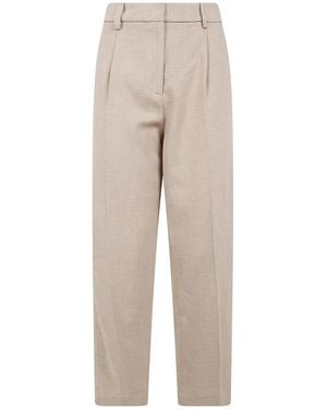 DR. HOPE Elastic Waist Pants - Natural