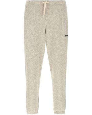 Autry Logo Embroidery Joggers - Natural