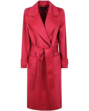 JOSEPH "Arline" Coat Double Face Cashmere - Red