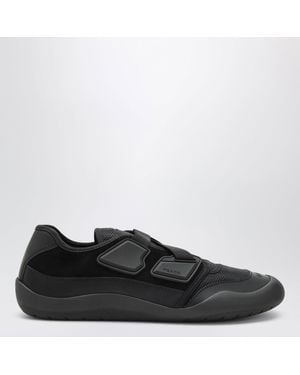 Prada Speedrock Leather And Mesh Trainers - Black