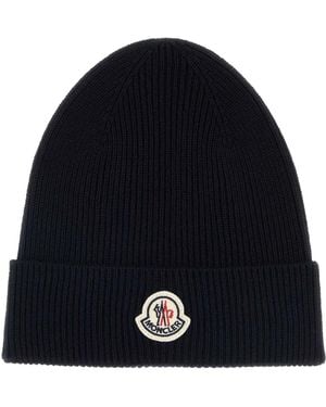 Moncler Quilted Puffer Hat - Blue