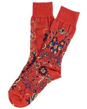 Sacai Floral Socks - Red