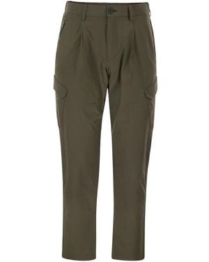 Herno Cargo Trousers With Mechanical Stretch Yarn - Green