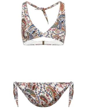 Etro Floral Paisley Triangle Bikini - Metallic