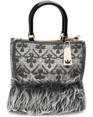 La Milanesa "Lady" Medium Crochet Bag - Gray