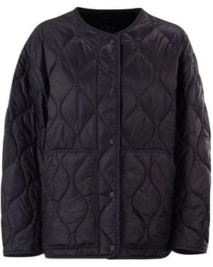 Fay Technical Fabric Jacket With Onion Quilting - Black