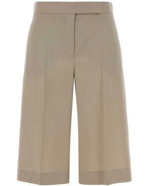 Max Mara Sand Wool Blend Mile Bermuda Shorts - White
