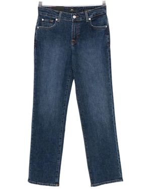 Seven7 Calie Straight Denim Jeans - Blue