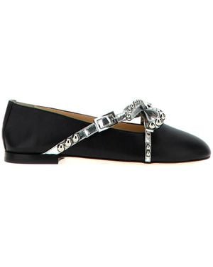 Mach & Mach Mach & Mach 'Crystal Studs' Ballet Flats - Black