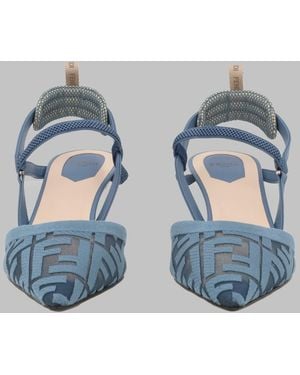 Fendi Slingback "Colibrì Lite" Con Tacco Medio - Blue
