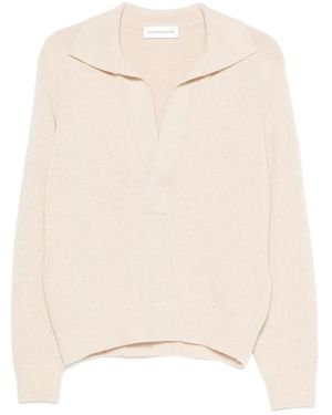 Victoria Beckham Polo Collar Jumper - Natural