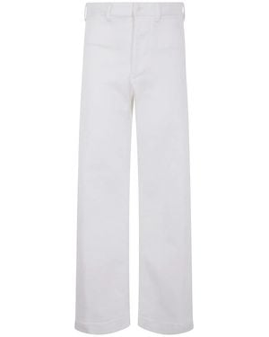 Polo Ralph Lauren "Slr Pt Ful Lenght" Flat Front Trousers - White