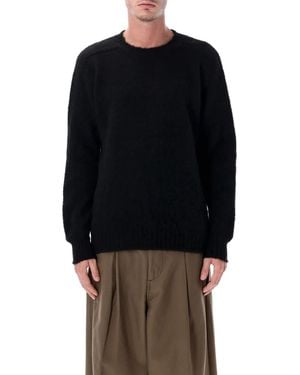 Howlin' Shaggy Bear Wool Crewneck Sweater - Black