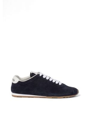 Miu Miu Plume Suede Trainers - Blue
