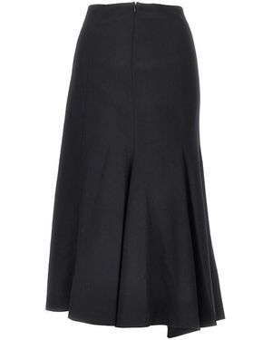 THE LATEST Erika Flannel Midi Skirt - Black