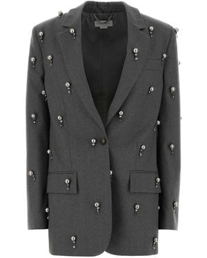 Stella McCartney Flannel Sb Jacket Emb - Black