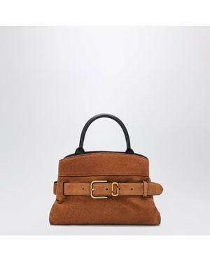Marc Jacobs Dakota The Small Satchel Copper Suede Bag - Brown