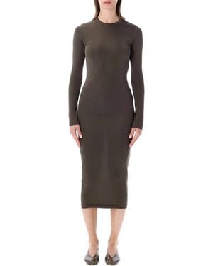 Fear Of God Lons Sleeve Rib Cotton Dress - Black