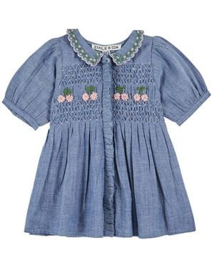 Emile Et Ida Emile & Ida Vestito Con Fiorellini - Blue