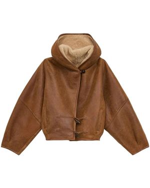 Isabel Marant Amiel Leather Jacket - Brown