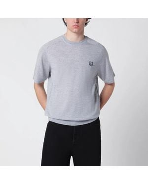 Maison Kitsuné Maison Kitsuné Mélange Fox Head Wool Sweater - Gray