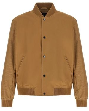 BOSS Monogram Sleeve Bomber Jacket - Brown