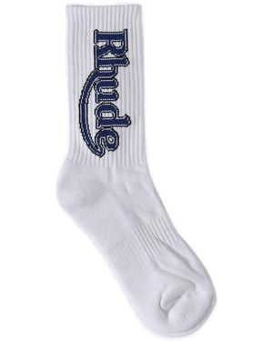 Rhude Vertical Race Track Sock - Gray