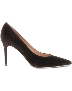 Gianvito Rossi Suede Leather High Heel Shoes - Brown