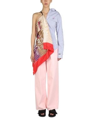 1/OFF Remade Shirt Dress - Red