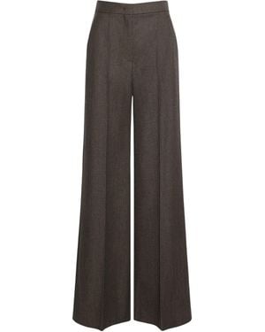 Max Mara Denim-Look Wool Trousers - Brown