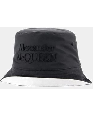 McQueen Low Rever Bucket Hat - Black