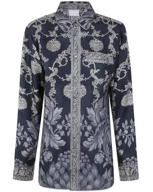 Pierre Louis Mascia "Aloes"Long Sleeves Shirt - Blue