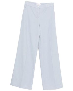 Via Masini 80 Cotton Wide-Leg Pants - White