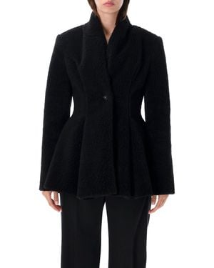 Stella McCartney Waisted Plush Coat - Blue