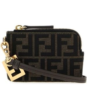 Fendi Card Case Ff Jacqu Acc.O - Black