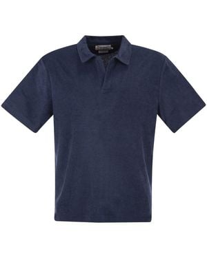 MC2 Saint Barth Cotton Terry Polo Shirt - Blue