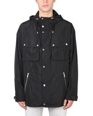 Balmain Hooded Nylon Jacket - Black